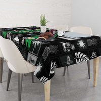 Aloha Hawaii Tuberose Lei Tablecloth Tropical Vibes Black Color LT14 - Polynesian Pride