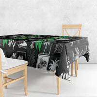 Aloha Hawaii Tuberose Lei Tablecloth Tropical Vibes Black Color LT14 - Polynesian Pride