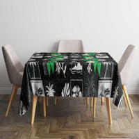Aloha Hawaii Tuberose Lei Tablecloth Tropical Vibes Black Color LT14 - Polynesian Pride