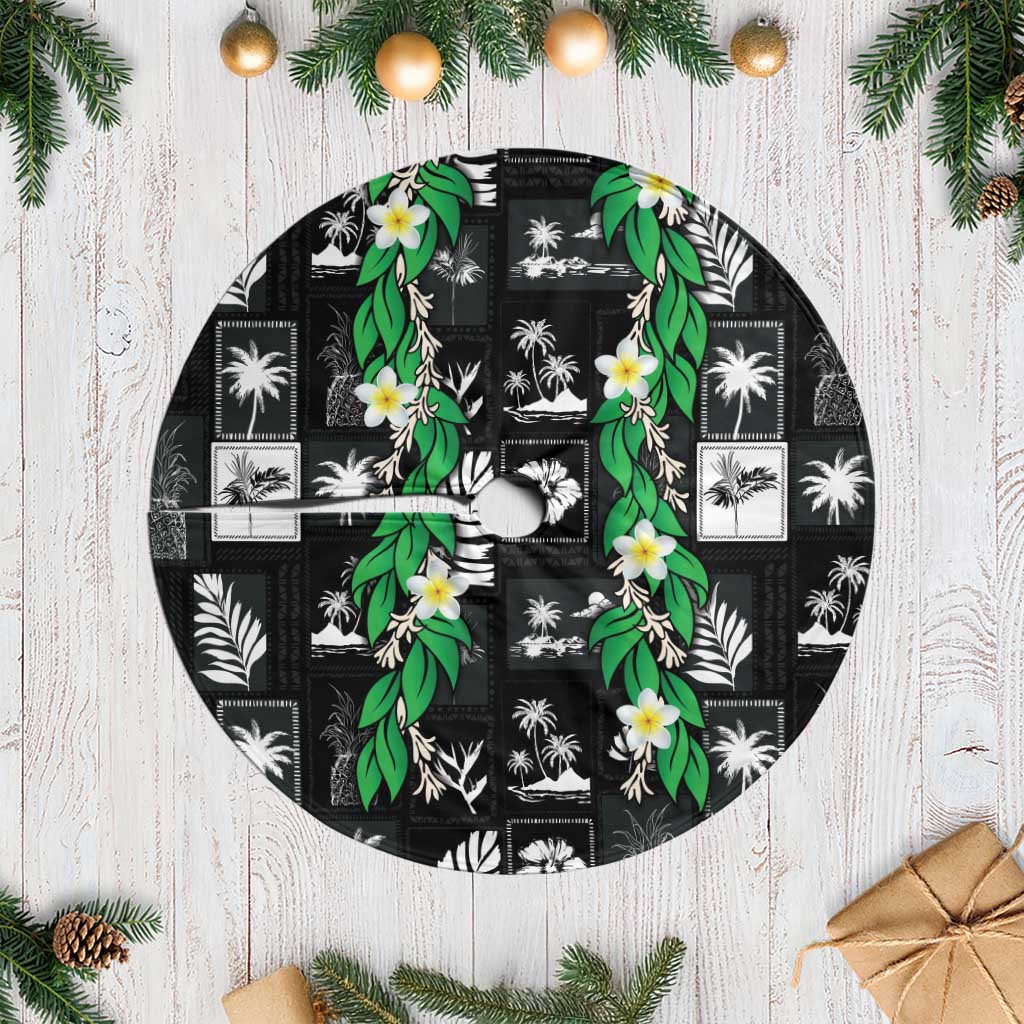 Aloha Hawaii Tuberose Lei Tree Skirt Tropical Vibes Black Color - Polynesian Pride