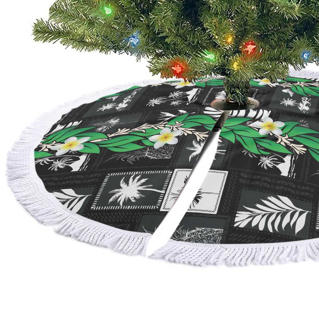 Aloha Hawaii Tuberose Lei Tree Skirt Tropical Vibes Black Color - Polynesian Pride