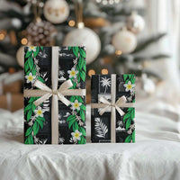 Aloha Hawaii Tuberose Lei Wrapping Paper Tropical Vibes Black Color LT14 - Polynesian Pride