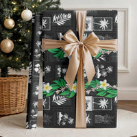 Aloha Hawaii Tuberose Lei Wrapping Paper Tropical Vibes Black Color LT14 - Polynesian Pride