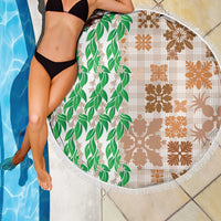 Aloha Hawaii Palaka Tuberose Lei Beach Blanket Hawaiian Quilt Seamless Style - Polynesian Pride