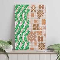 Aloha Hawaii Palaka Tuberose Lei Canvas Wall Art Hawaiian Quilt Seamless Style - Polynesian Pride
