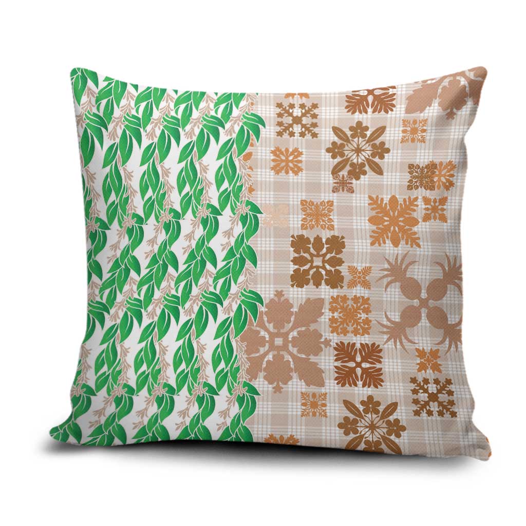 Aloha Hawaii Palaka Tuberose Lei Pillow Cover Hawaiian Quilt Seamless Style - Polynesian Pride