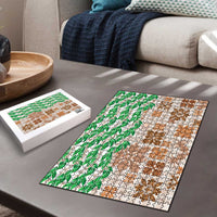 Aloha Hawaii Palaka Tuberose Lei Puzzle Hawaiian Quilt Seamless Style - Polynesian Pride