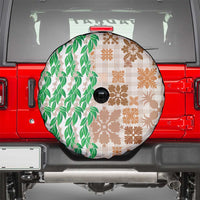 Aloha Hawaii Palaka Tuberose Lei Spare Tire Cover Hawaiian Quilt Seamless Style - Polynesian Pride