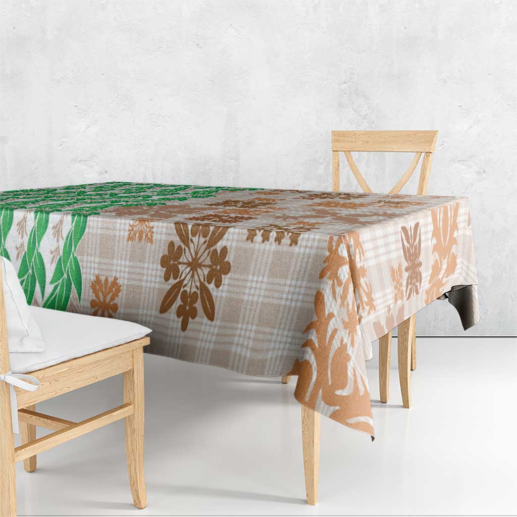 Aloha Hawaii Palaka Tuberose Lei Tablecloth Hawaiian Quilt Seamless Style - Polynesian Pride