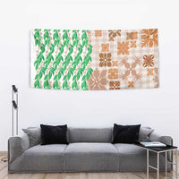 Aloha Hawaii Palaka Tuberose Lei Tapestry Hawaiian Quilt Seamless Style - Polynesian Pride