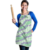 Pastel Green Hawaii Palaka Honohono Pikake Apron Hawaiian Orchid Lei Polynesian Pattern - Polynesian Pride