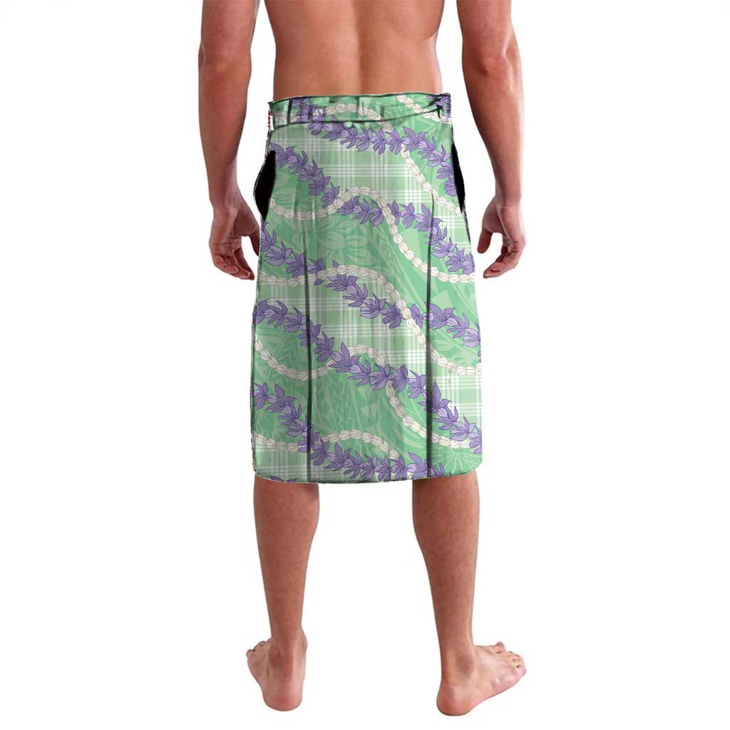 Pastel Green Hawaii Palaka Honohono Pikake Lavalava Hawaiian Orchid Lei Polynesian Pattern - Polynesian Pride