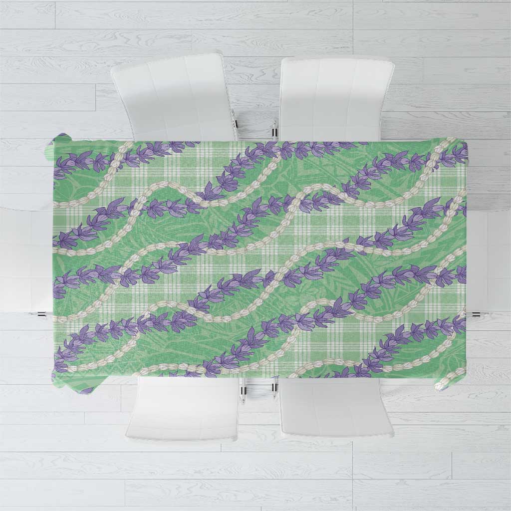 Pastel Green Hawaii Palaka Honohono Pikake Tablecloth Hawaiian Orchid Lei Polynesian Pattern LT14 Pastel Green - Polynesian Pride