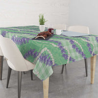 Pastel Green Hawaii Palaka Honohono Pikake Tablecloth Hawaiian Orchid Lei Polynesian Pattern LT14 - Polynesian Pride
