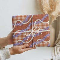 Orange Hawaii Palaka Honohono Pikake Wrapping Paper Hawaiian Orchid Lei Polynesian Pattern LT14 - Polynesian Pride