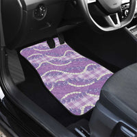 Purple Hawaii Palaka Honohono Pikake Car Mats Hawaiian Orchid Lei Polynesian Pattern - Polynesian Pride
