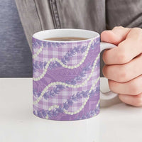 Purple Hawaii Palaka Honohono Pikake Ceramic Mug Hawaiian Orchid Lei Polynesian Pattern - Polynesian Pride