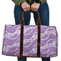 Purple Hawaii Palaka Honohono Pikake Travel Bag Hawaiian Orchid Lei Polynesian Pattern - Polynesian Pride