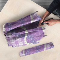 Purple Hawaii Palaka Honohono Pikake Umbrella Hawaiian Orchid Lei Polynesian Pattern - Polynesian Pride