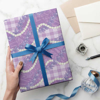 Purple Hawaii Palaka Honohono Pikake Wrapping Paper Hawaiian Orchid Lei Polynesian Pattern LT14 - Polynesian Pride