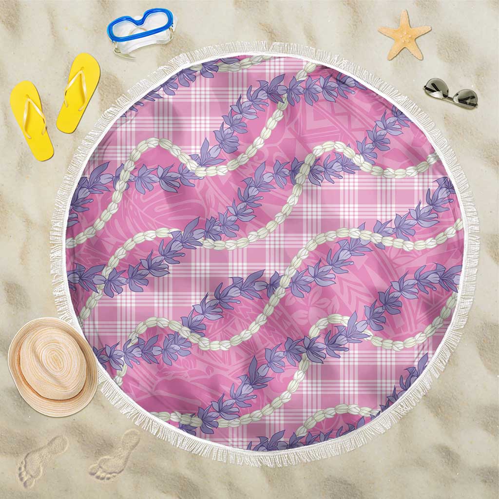 Pink Hawaii Palaka Honohono Pikake Beach Blanket Hawaiian Orchid Lei Polynesian Pattern - Polynesian Pride