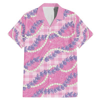 Pink Hawaii Palaka Honohono Pikake Family Matching Mermaid Dress and Hawaiian Shirt Hawaiian Orchid Lei Polynesian Pattern - Polynesian Pride