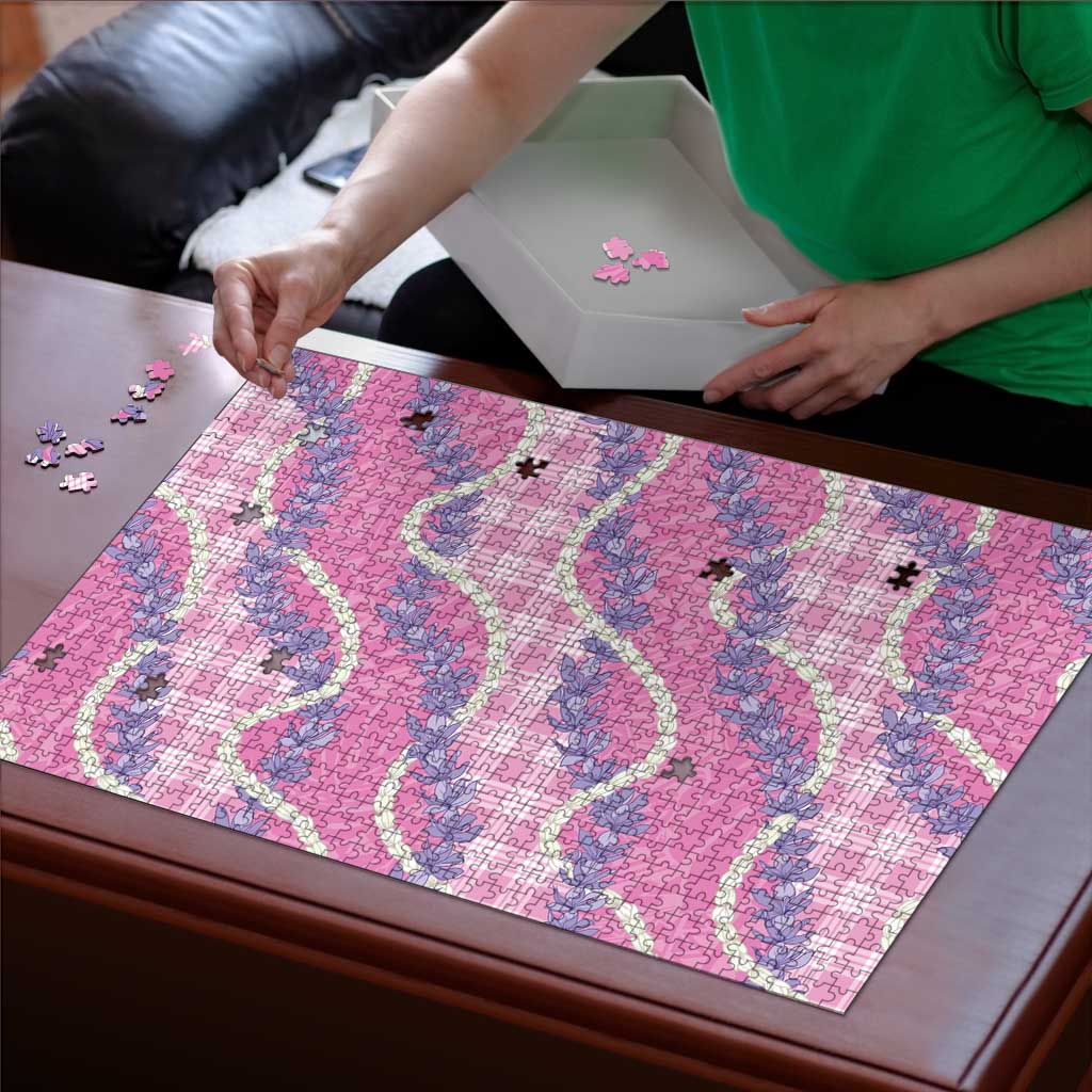 Pink Hawaii Palaka Honohono Pikake Puzzle Hawaiian Orchid Lei Polynesian Pattern - Polynesian Pride