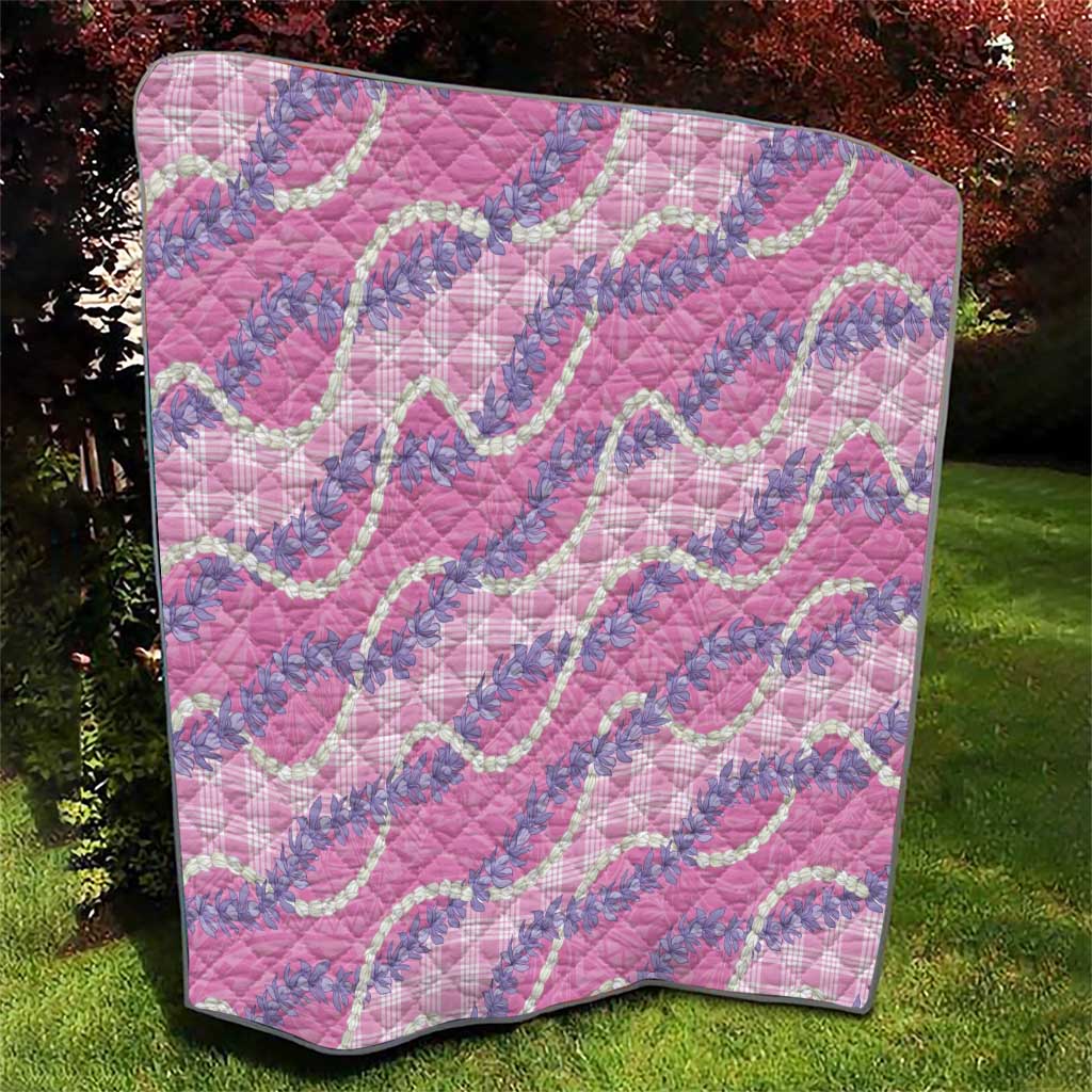 Pink Hawaii Palaka Honohono Pikake Quilt Hawaiian Orchid Lei Polynesian Pattern - Polynesian Pride