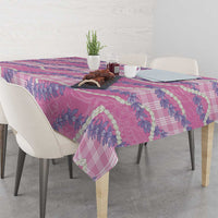 Pink Hawaii Palaka Honohono Pikake Tablecloth Hawaiian Orchid Lei Polynesian Pattern - Polynesian Pride
