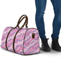 Pink Hawaii Palaka Honohono Pikake Travel Bag Hawaiian Orchid Lei Polynesian Pattern - Polynesian Pride