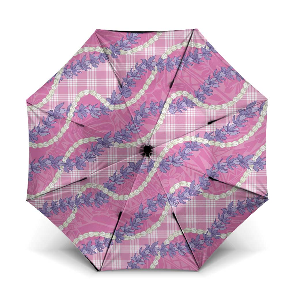 Pink Hawaii Palaka Honohono Pikake Umbrella Hawaiian Orchid Lei Polynesian Pattern - Polynesian Pride