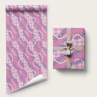Pink Hawaii Palaka Honohono Pikake Wrapping Paper Hawaiian Orchid Lei Polynesian Pattern LT14 58" × 23" Pink - Polynesian Pride