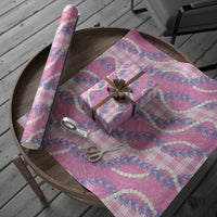 Pink Hawaii Palaka Honohono Pikake Wrapping Paper Hawaiian Orchid Lei Polynesian Pattern LT14 - Polynesian Pride
