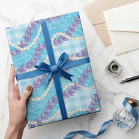Blue Hawaii Palaka Honohono Pikake Wrapping Paper Hawaiian Orchid Lei Polynesian Pattern LT14 - Polynesian Pride