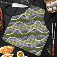 Green Hawaii Palaka Honohono Pikake Apron Hawaiian Orchid Lei Polynesian Pattern - Polynesian Pride