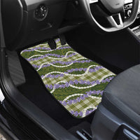 Green Hawaii Palaka Honohono Pikake Car Mats Hawaiian Orchid Lei Polynesian Pattern - Polynesian Pride
