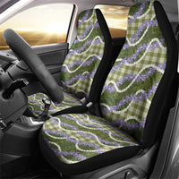 Green Hawaii Palaka Honohono Pikake Car Seat Cover Hawaiian Orchid Lei Polynesian Pattern - Polynesian Pride