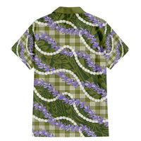 Green Hawaii Palaka Honohono Pikake Family Matching Mermaid Dress and Hawaiian Shirt Hawaiian Orchid Lei Polynesian Pattern - Polynesian Pride