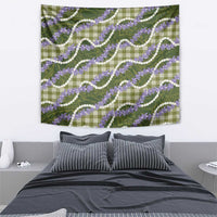 Green Hawaii Palaka Honohono Pikake Tapestry Hawaiian Orchid Lei Polynesian Pattern - Polynesian Pride