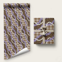 Brown Hawaii Palaka Honohono Pikake Wrapping Paper Hawaiian Orchid Lei Polynesian Pattern LT14 58" × 23" Brown - Polynesian Pride