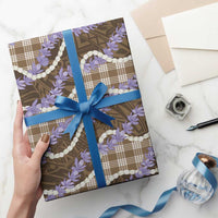 Brown Hawaii Palaka Honohono Pikake Wrapping Paper Hawaiian Orchid Lei Polynesian Pattern LT14 - Polynesian Pride