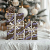 Brown Hawaii Palaka Honohono Pikake Wrapping Paper Hawaiian Orchid Lei Polynesian Pattern LT14 - Polynesian Pride