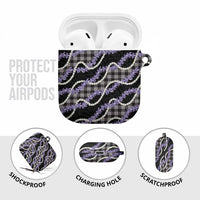 Black Hawaii Palaka Honohono Pikake AirPods Case Hawaiian Orchid Lei Polynesian Pattern - Polynesian Pride