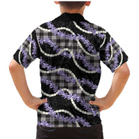 Black Hawaii Palaka Honohono Pikake Family Matching Mermaid Dress and Hawaiian Shirt Hawaiian Orchid Lei Polynesian Pattern - Polynesian Pride