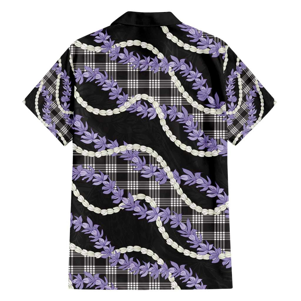 Black Hawaii Palaka Honohono Pikake Family Matching Summer Maxi Dress and Hawaiian Shirt Hawaiian Orchid Lei Polynesian Pattern - Polynesian Pride