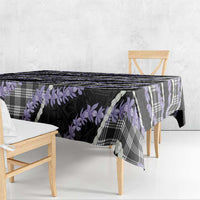 Black Hawaii Palaka Honohono Pikake Tablecloth Hawaiian Orchid Lei Polynesian Pattern - Polynesian Pride