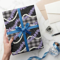 Black Hawaii Palaka Honohono Pikake Wrapping Paper Hawaiian Orchid Lei Polynesian Pattern LT14 - Polynesian Pride