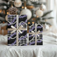 Black Hawaii Palaka Honohono Pikake Wrapping Paper Hawaiian Orchid Lei Polynesian Pattern LT14 - Polynesian Pride