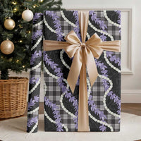 Black Hawaii Palaka Honohono Pikake Wrapping Paper Hawaiian Orchid Lei Polynesian Pattern LT14 - Polynesian Pride