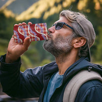 Red Hawaii Palaka Honohono Pikake 4 in 1 Can Cooler Tumbler Hawaiian Orchid Lei Polynesian Pattern - Polynesian Pride